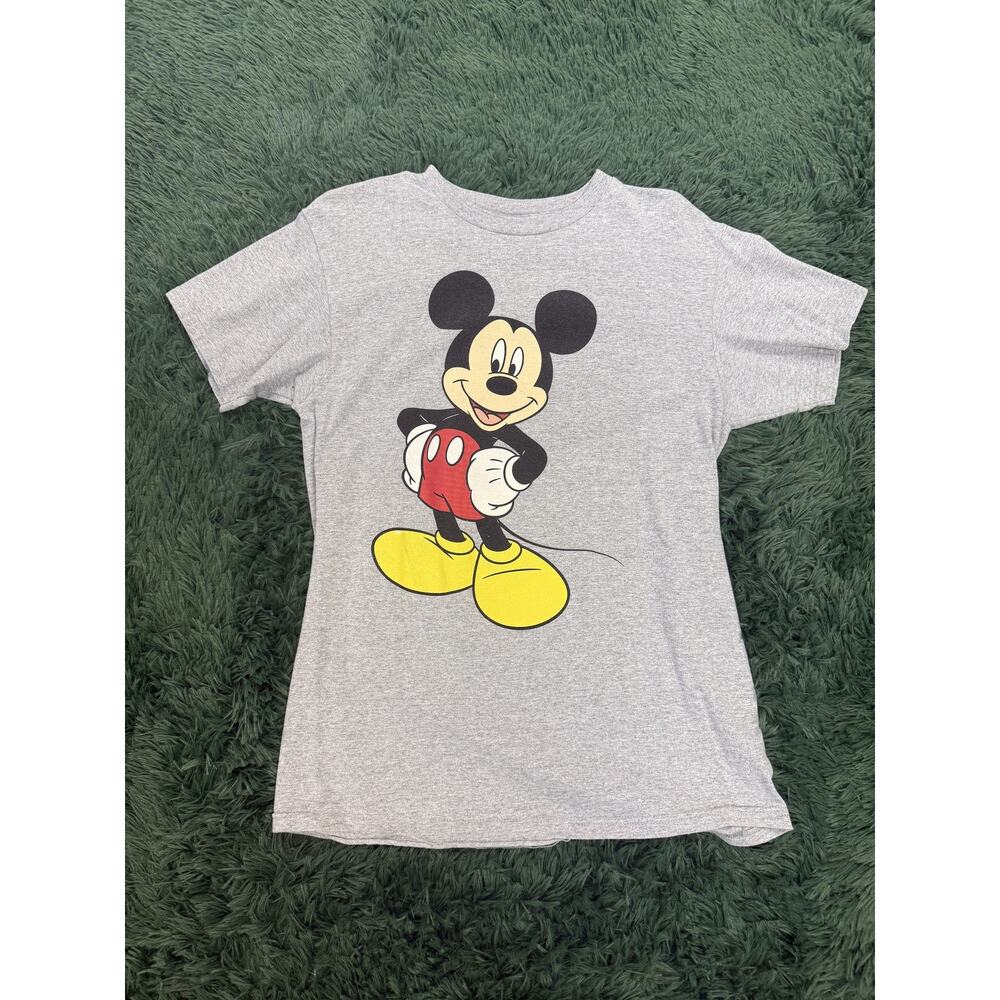 Disney Mickey Mouse Gray T-Shirt Men's Medium Classic Character Tee Top